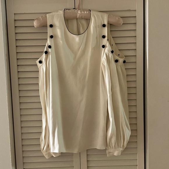 Alexis Erica White Cold Shoulder Blouse - Picture 5 of 10